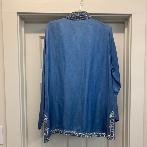 Bella Tu Tunic size XXL - Blue - Iinen and Viscose - Picture 2 of 2